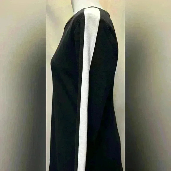 MICHAEL Michael Kors Black & Off White Long Sleeve Color-block Dress Size 10 - Picture 4 of 7